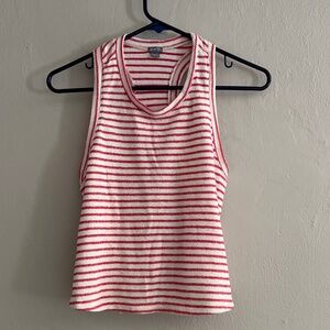 Aerie red and white terry tank size xxs